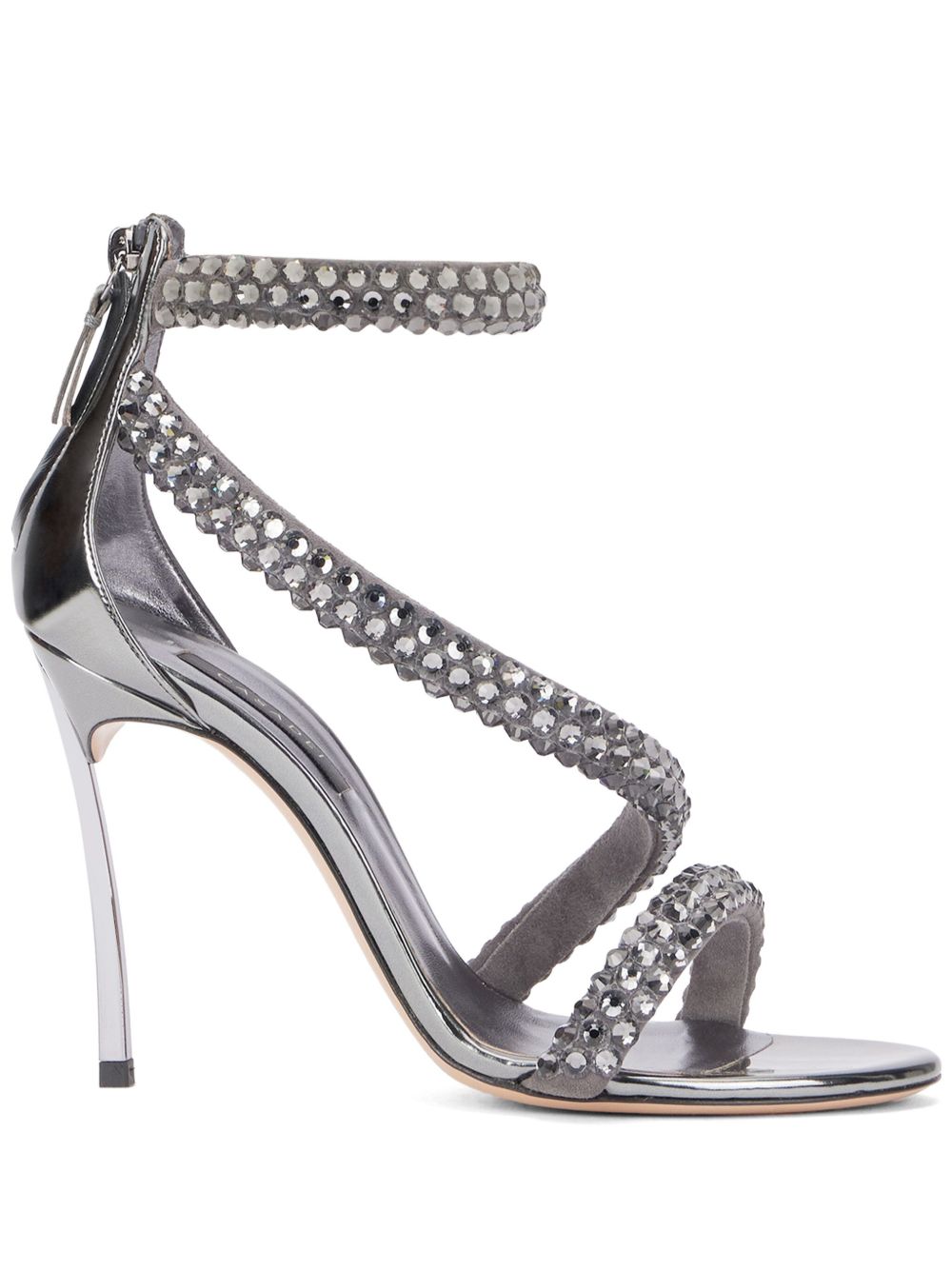 Casadei Alice Blade Maxi 高跟凉鞋（10厘米） - 银色