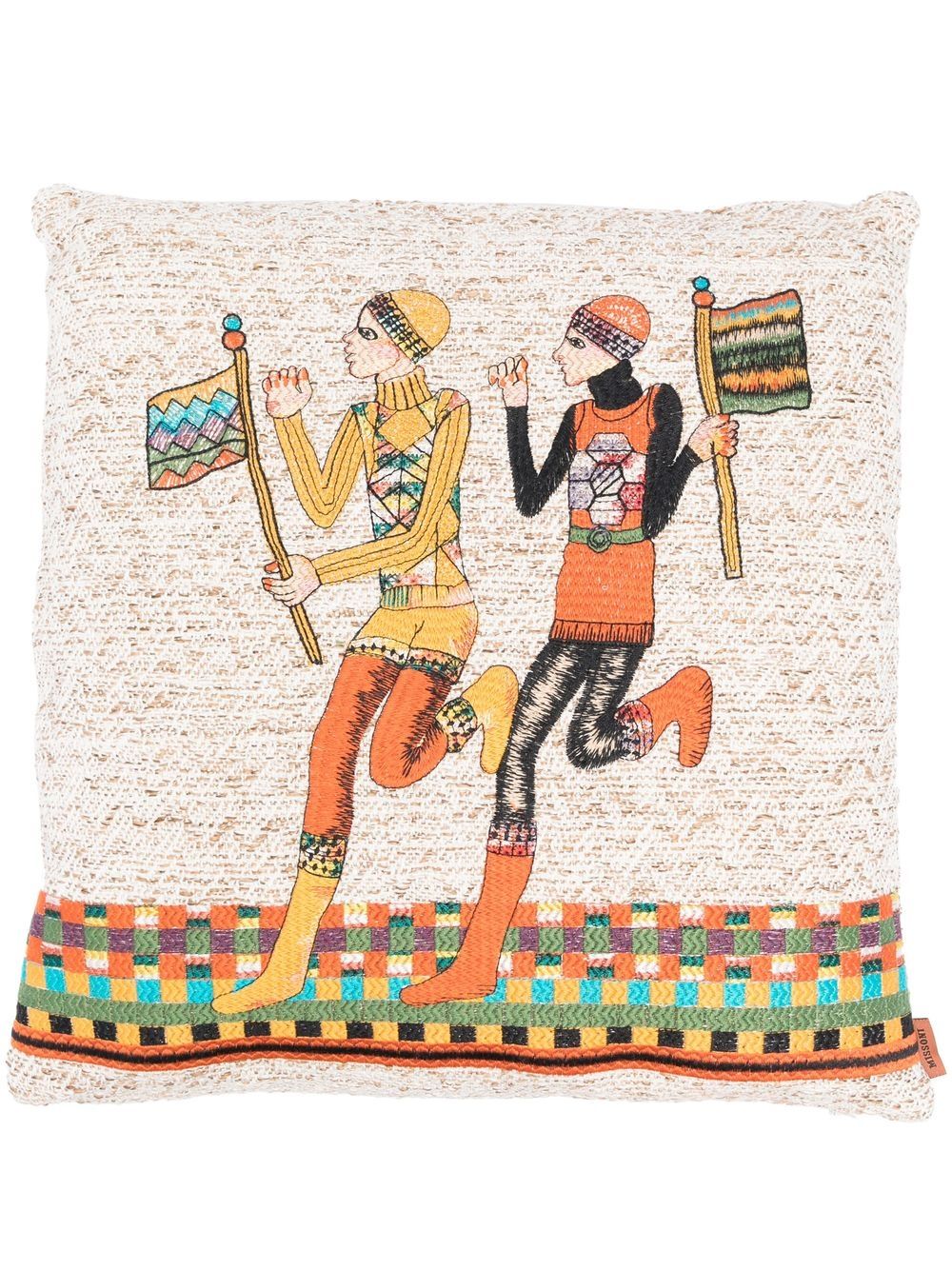 Missoni Home Britney 刺绣抱枕 - 白色