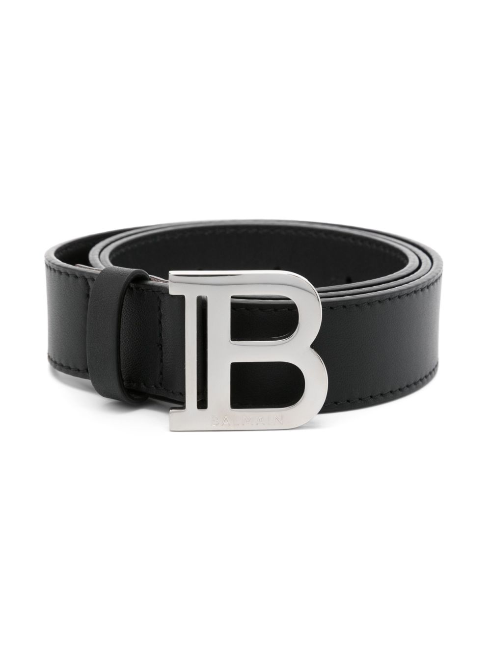 Balmain Kids logo扣环腰带 - 黑色
