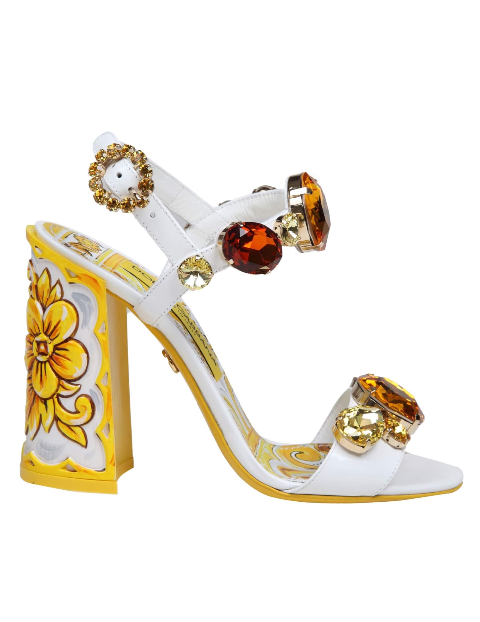 Dolce & Gabbana Keira 漆皮镶嵌宝石凉鞋
