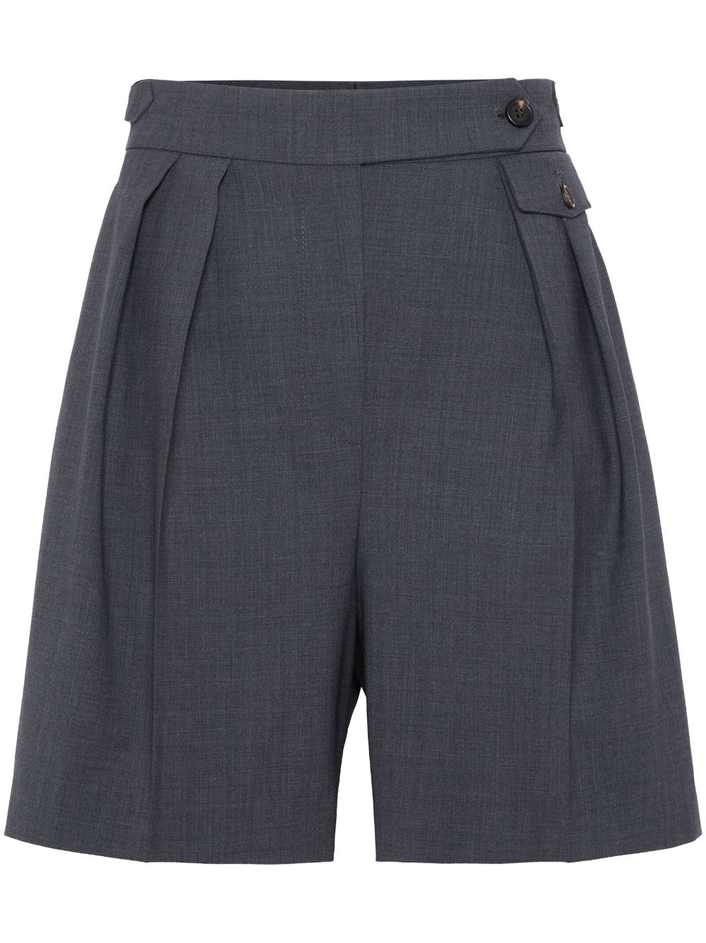 Brunello Cucinelli 褶饰细节短裤 - 灰色
