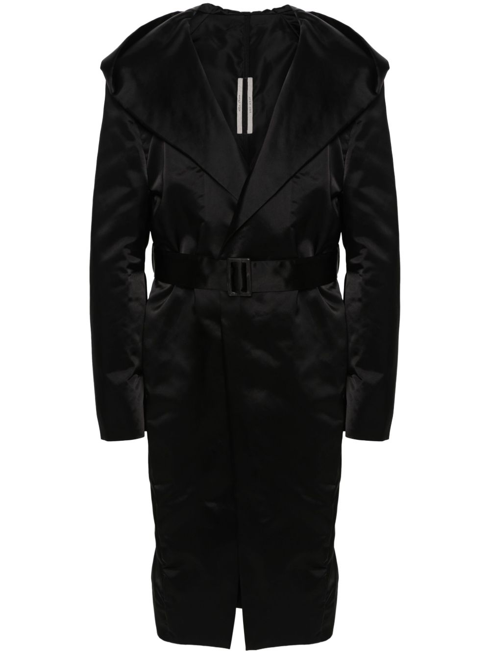 Rick Owens Slim 束腰连帽外套 - 黑色