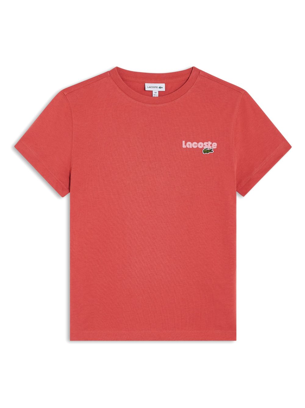 Lacoste logo印花棉T恤 - 粉色