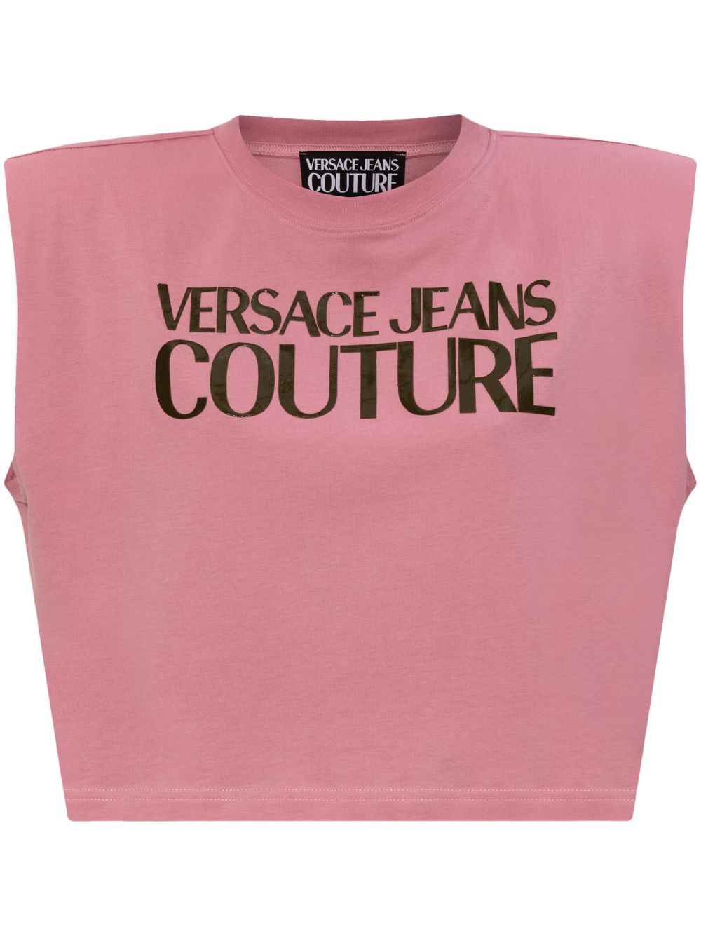 Versace Jeans Couture logo印花短款上衣 - 粉色