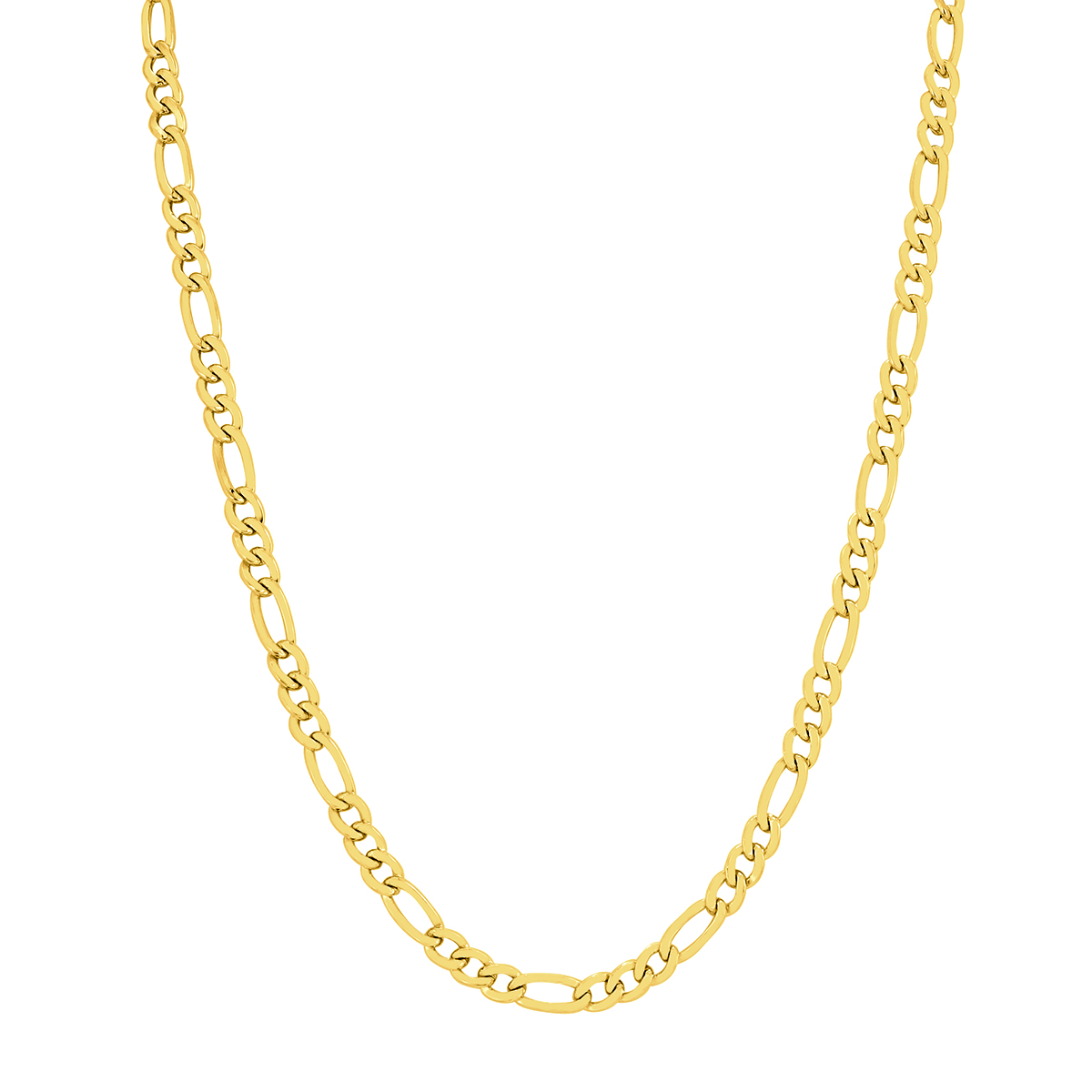 14K Yellow Gold Filled 5.2mm Figaro Chain with Lobster Clasp - 18 Inch