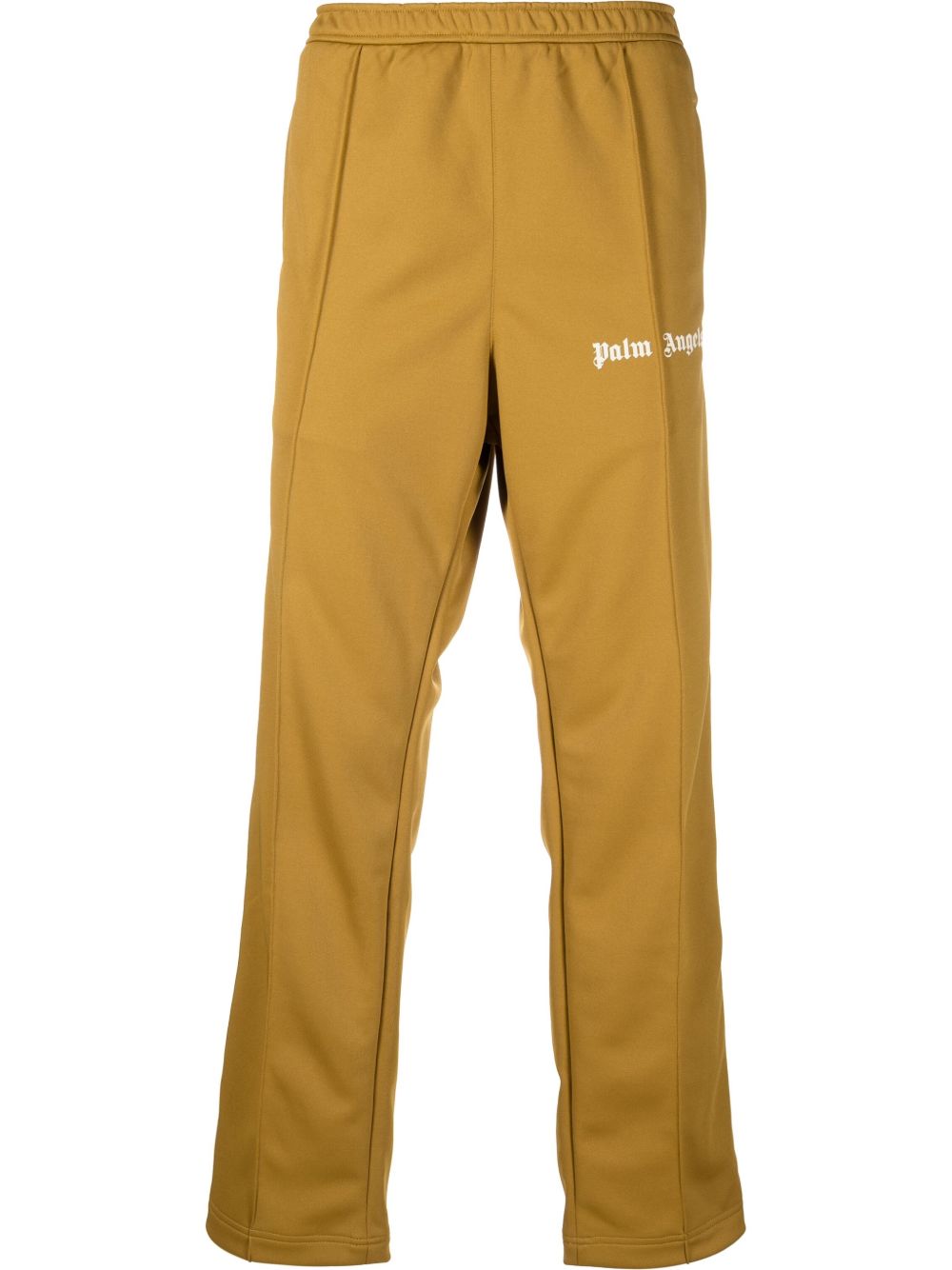 Palm Angels logo印花直筒裤 - 褐色