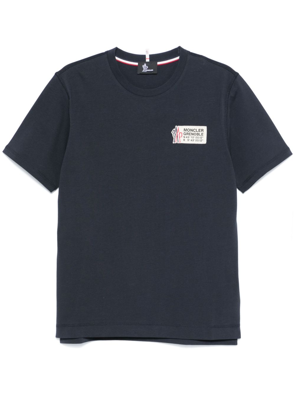 Moncler Grenoble 标贴T恤 - 蓝色