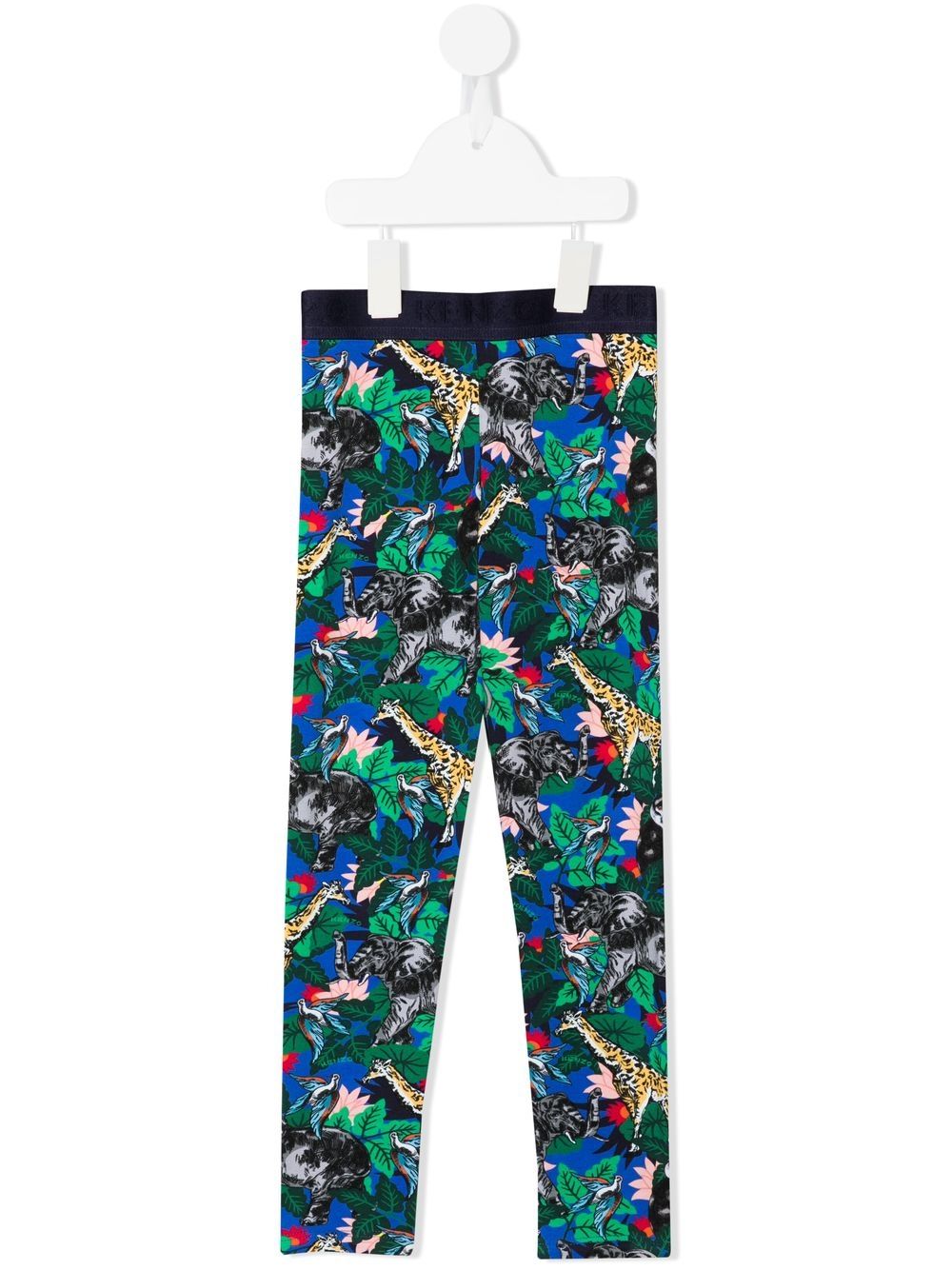 Kenzo Kids 图案印花中腰打底裤 - 彩色