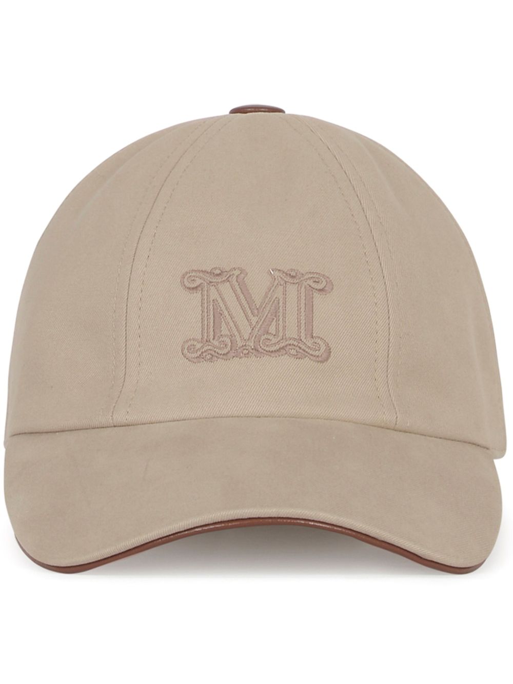 Max Mara logo刺绣棒球帽 - 中性色