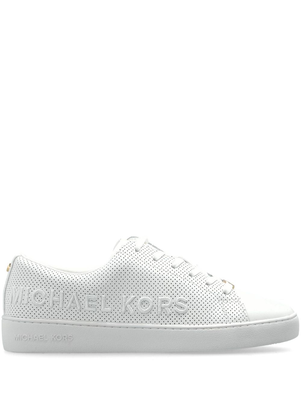 Michael Michael Kors logo刺绣板鞋 - 白色