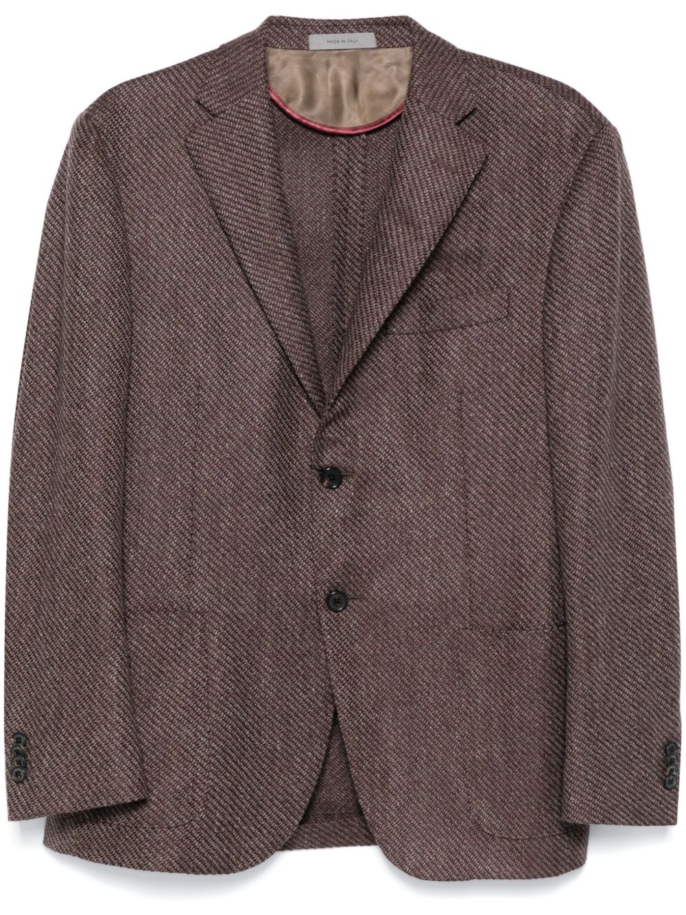 Corneliani 单排扣西装夹克 - 褐色