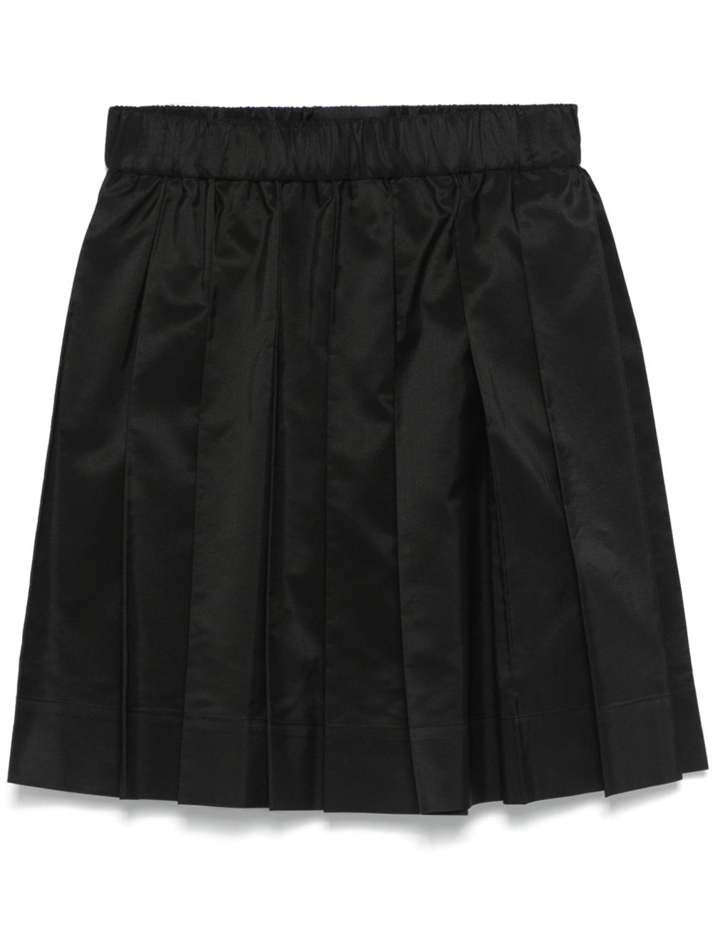 Simone Rocha 松紧腰边褶饰迷你半身裙 - 黑色