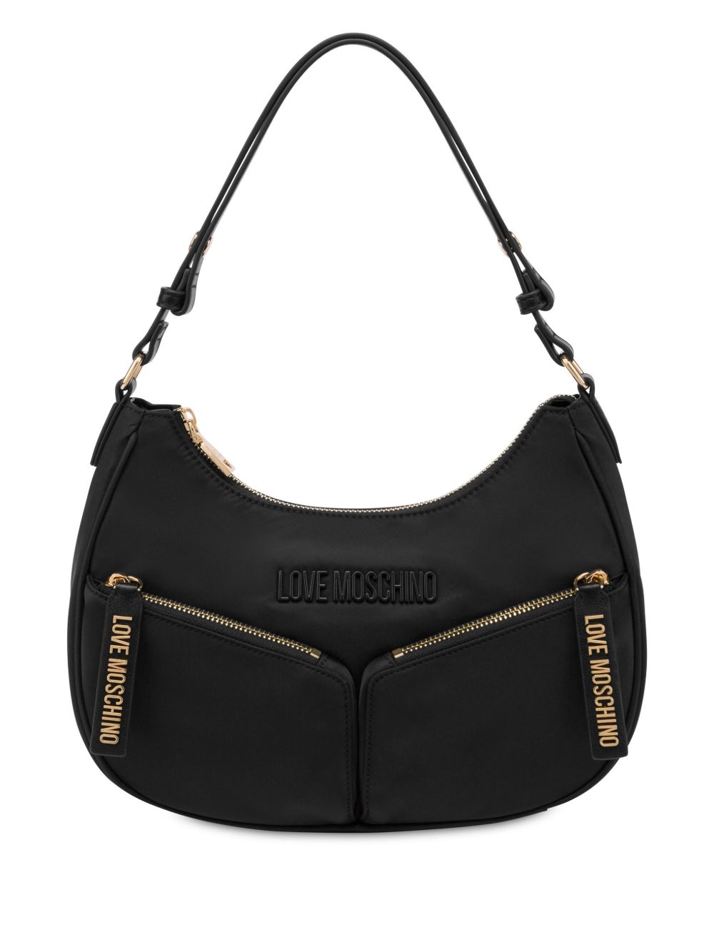 Love Moschino logo单肩包 - 黑色