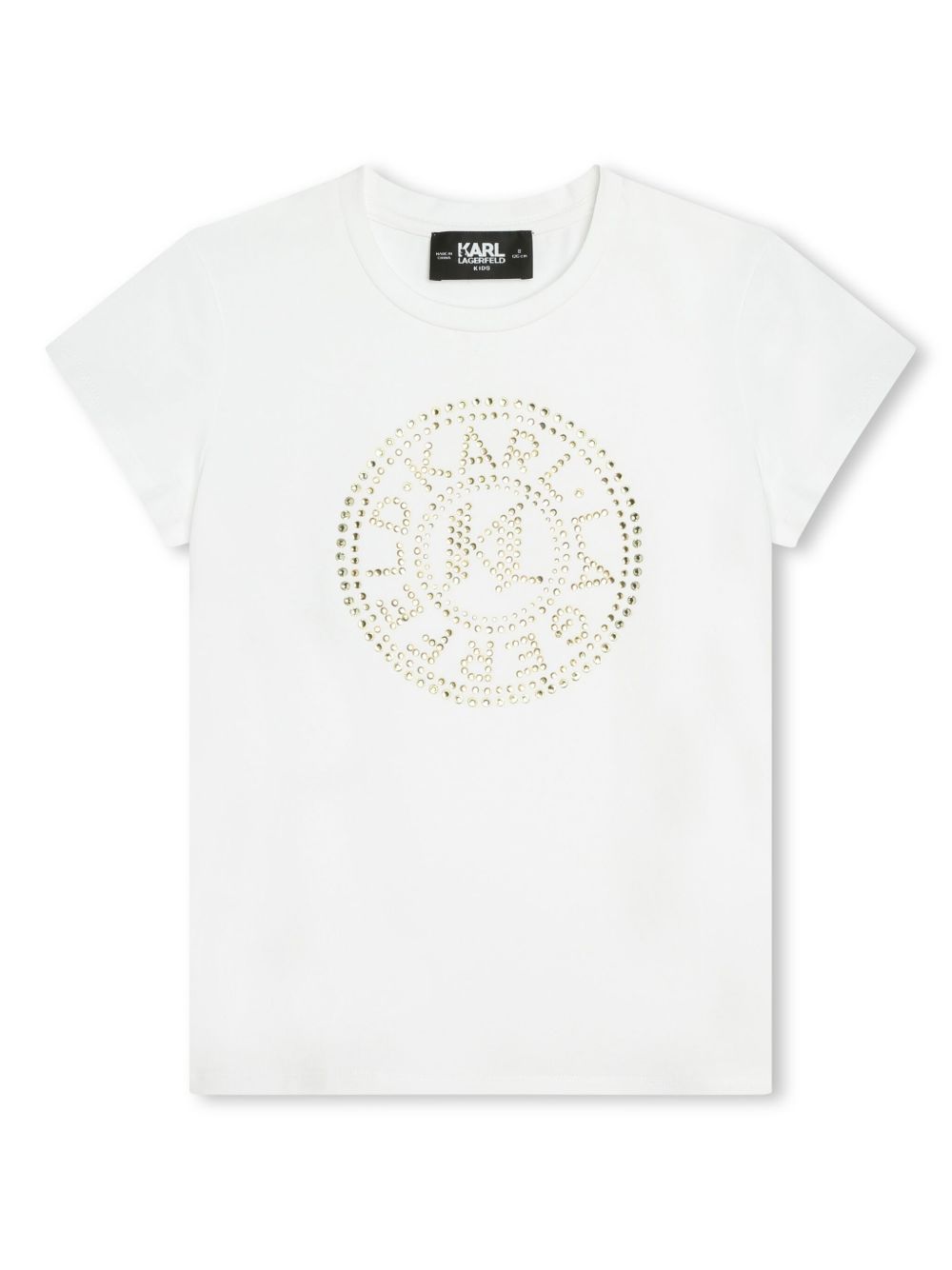Karl Lagerfeld Kids logo缀饰平纹针织T恤 - 白色