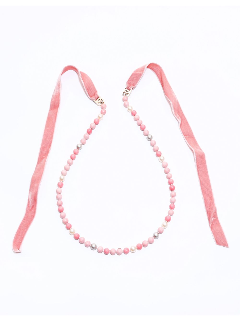 CHANEL Pre-Owned 珠饰宝石项链（2003年典藏款） - 粉色