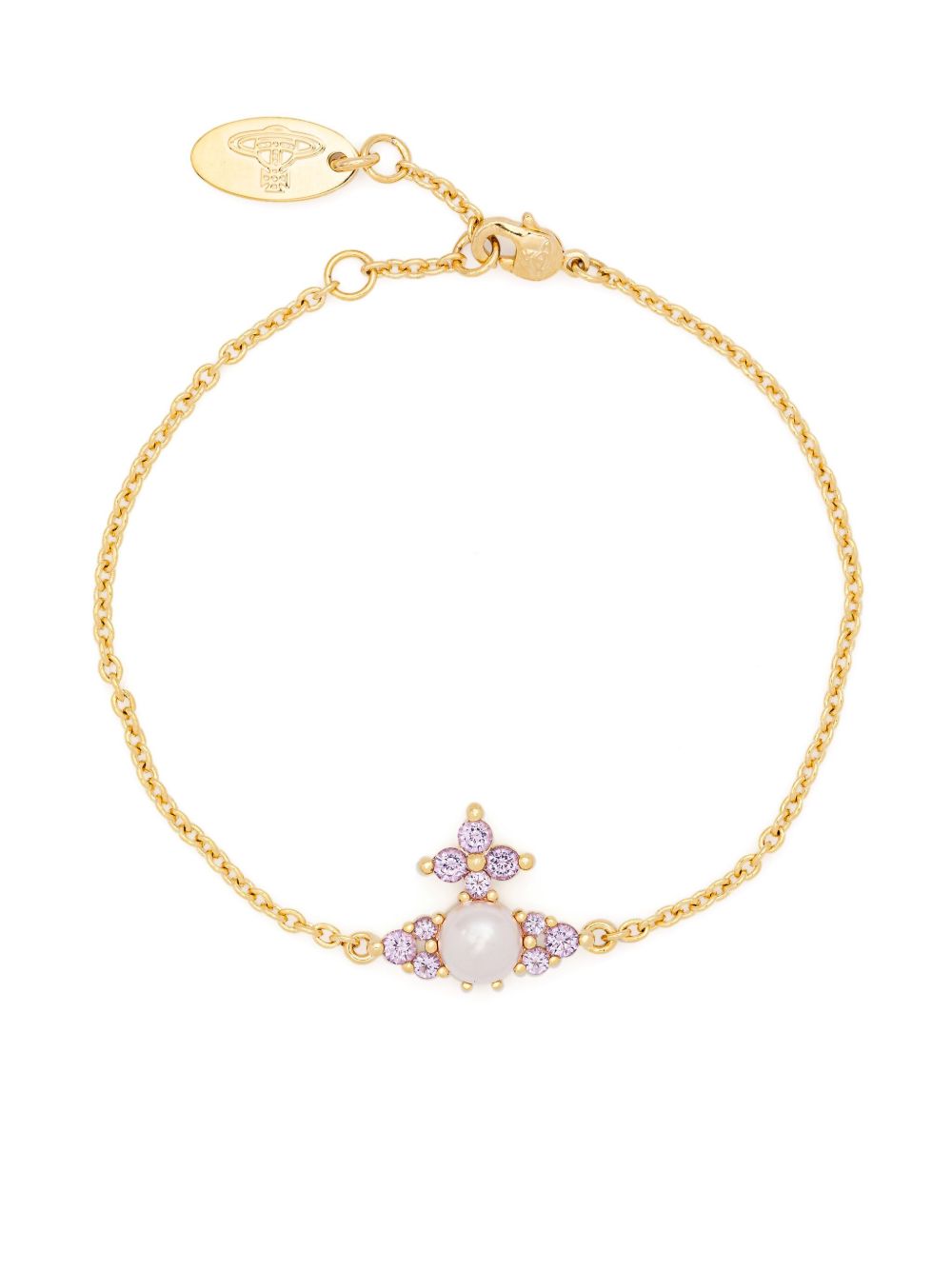 Vivienne Westwood 土星标牌手链 - 金色