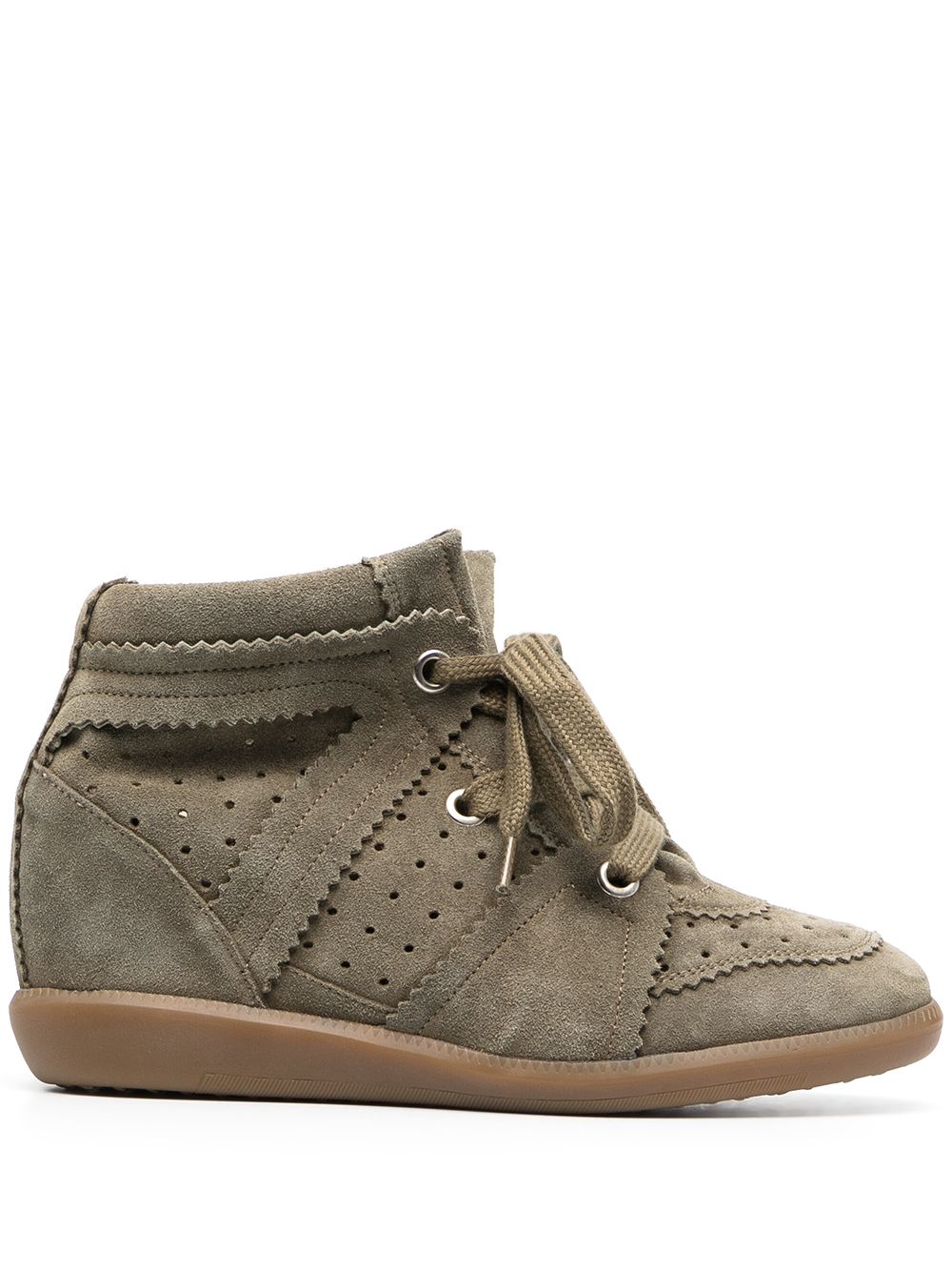 ISABEL MARANT Bobby 坡跟板鞋 - 绿色