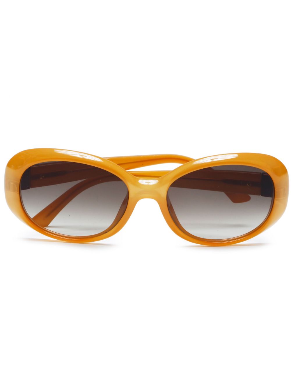 Fendi Pre-Owned 圆框太阳眼镜（典藏款） - 黄色