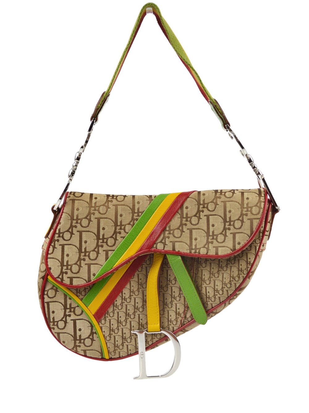 Christian Dior Pre-Owned Rasta Oblique Saddle 单肩包（2004年典藏款） - 中性色
