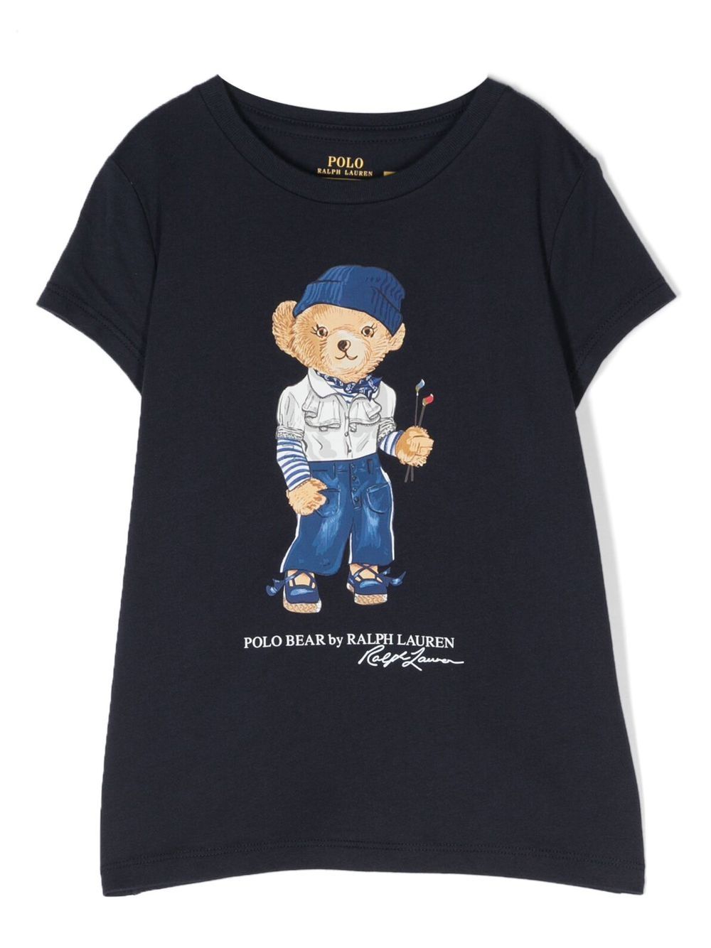 POLO RALPH LAUREN KIDS Polo-Bear 印花T恤 - 蓝色