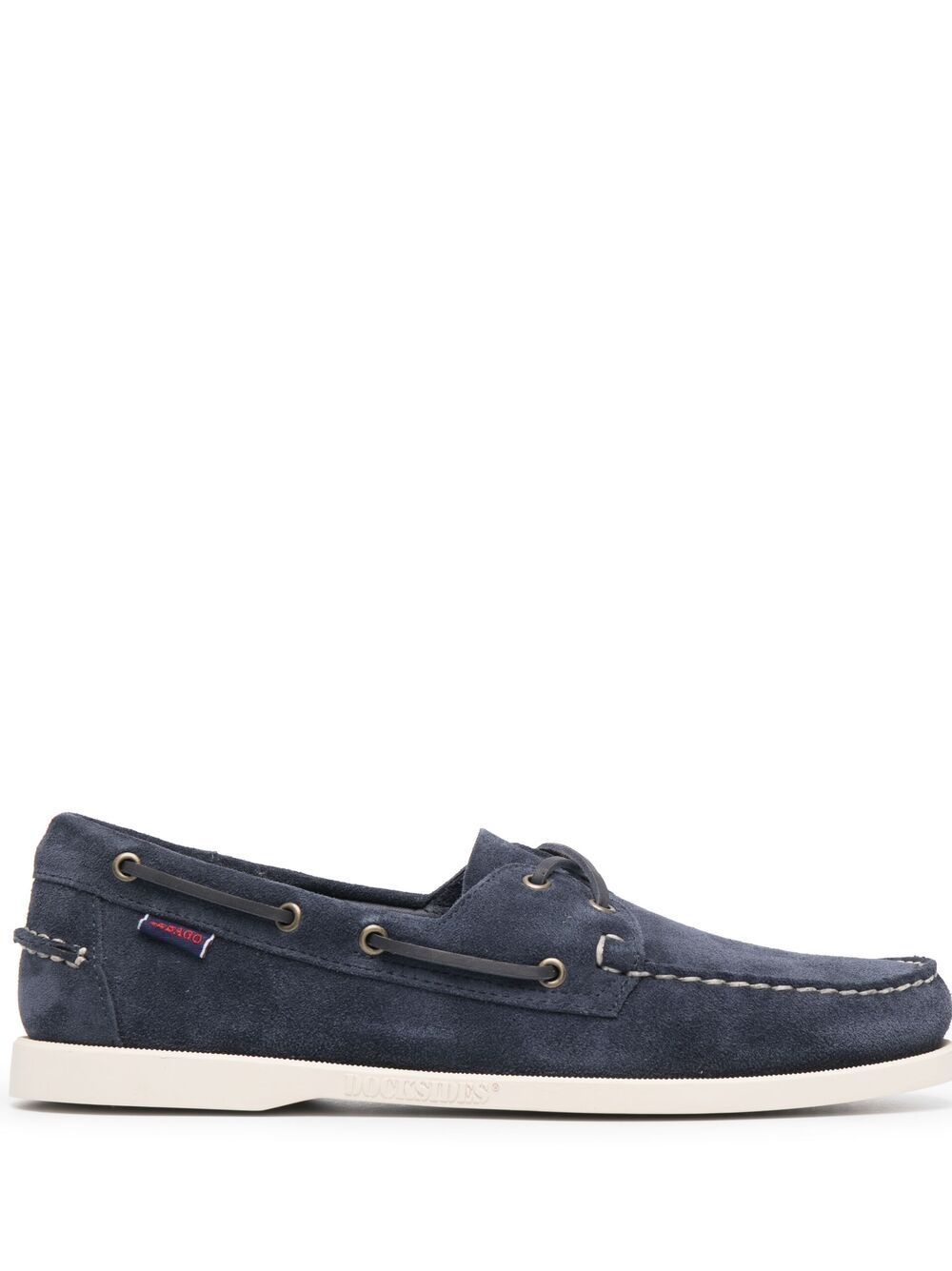 Sebago 系带细节帆船鞋 - 蓝色