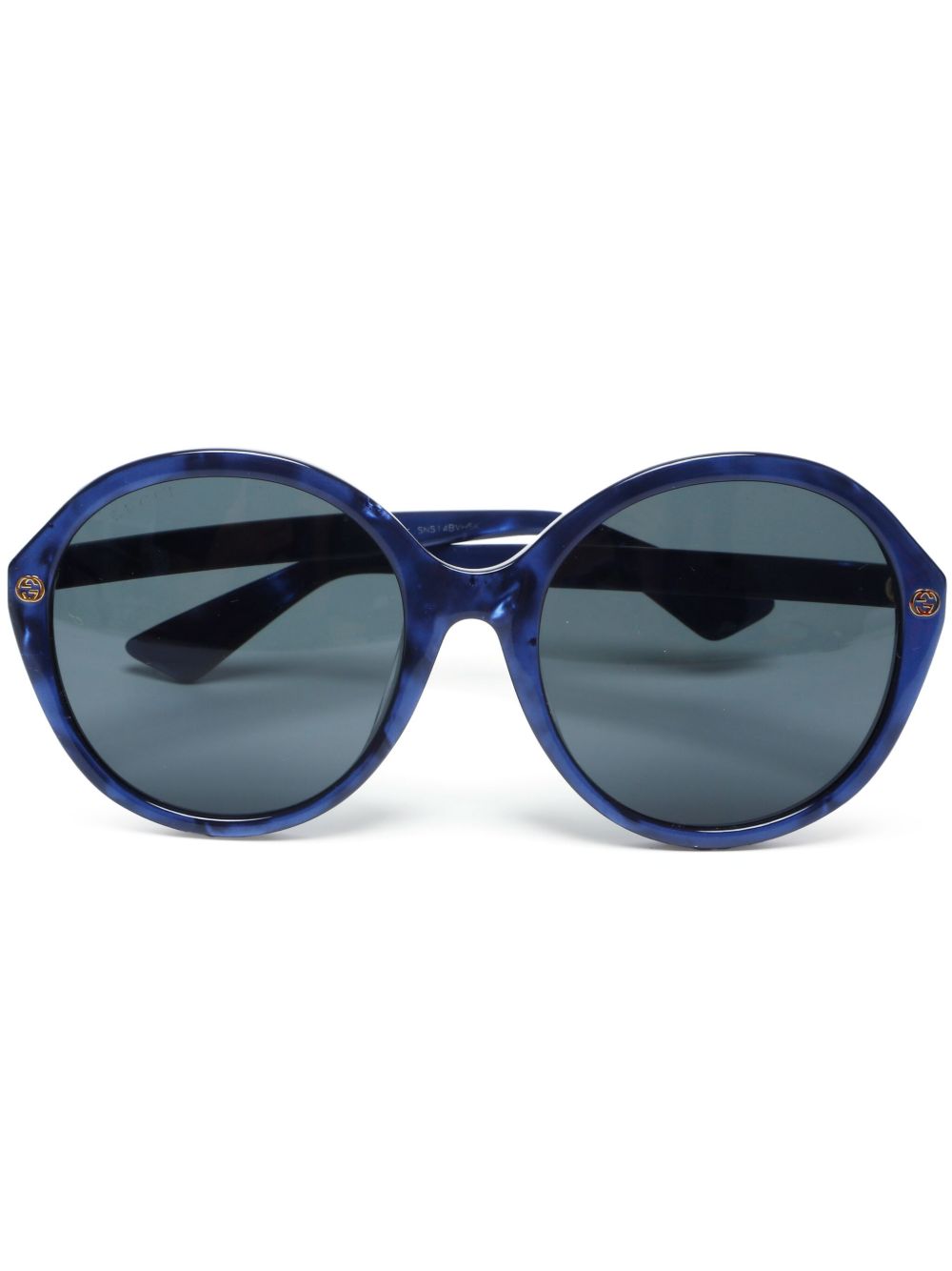 Gucci Pre-Owned 圆框太阳眼镜（典藏款） - 蓝色