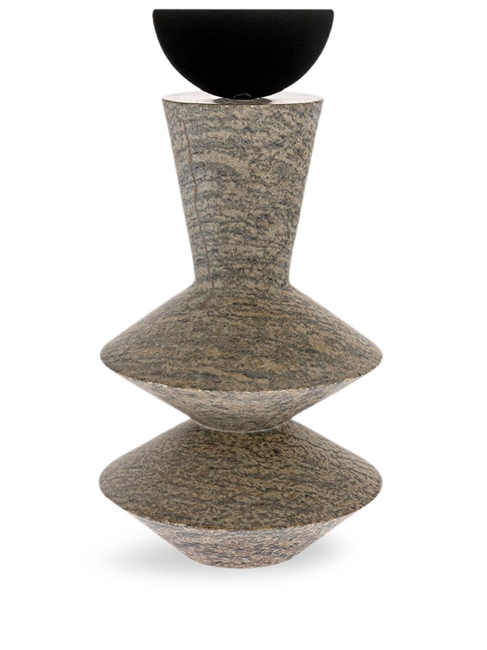 Gardeco Constantin Totem 3 石质石雕塑 - 褐色