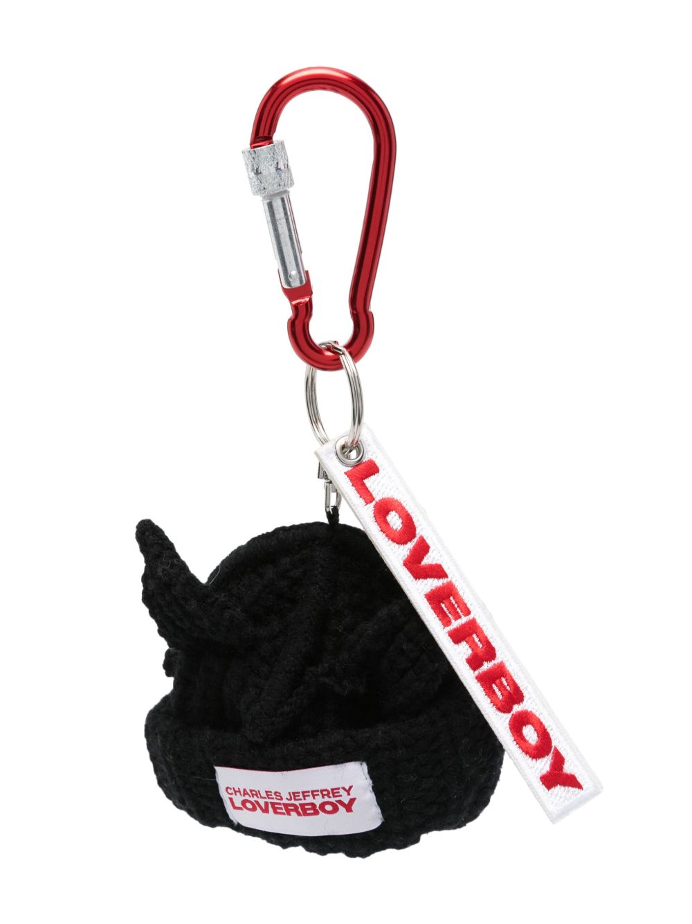 Charles Jeffrey Loverboy Chunky Ears Beanie 钥匙扣 - 黑色