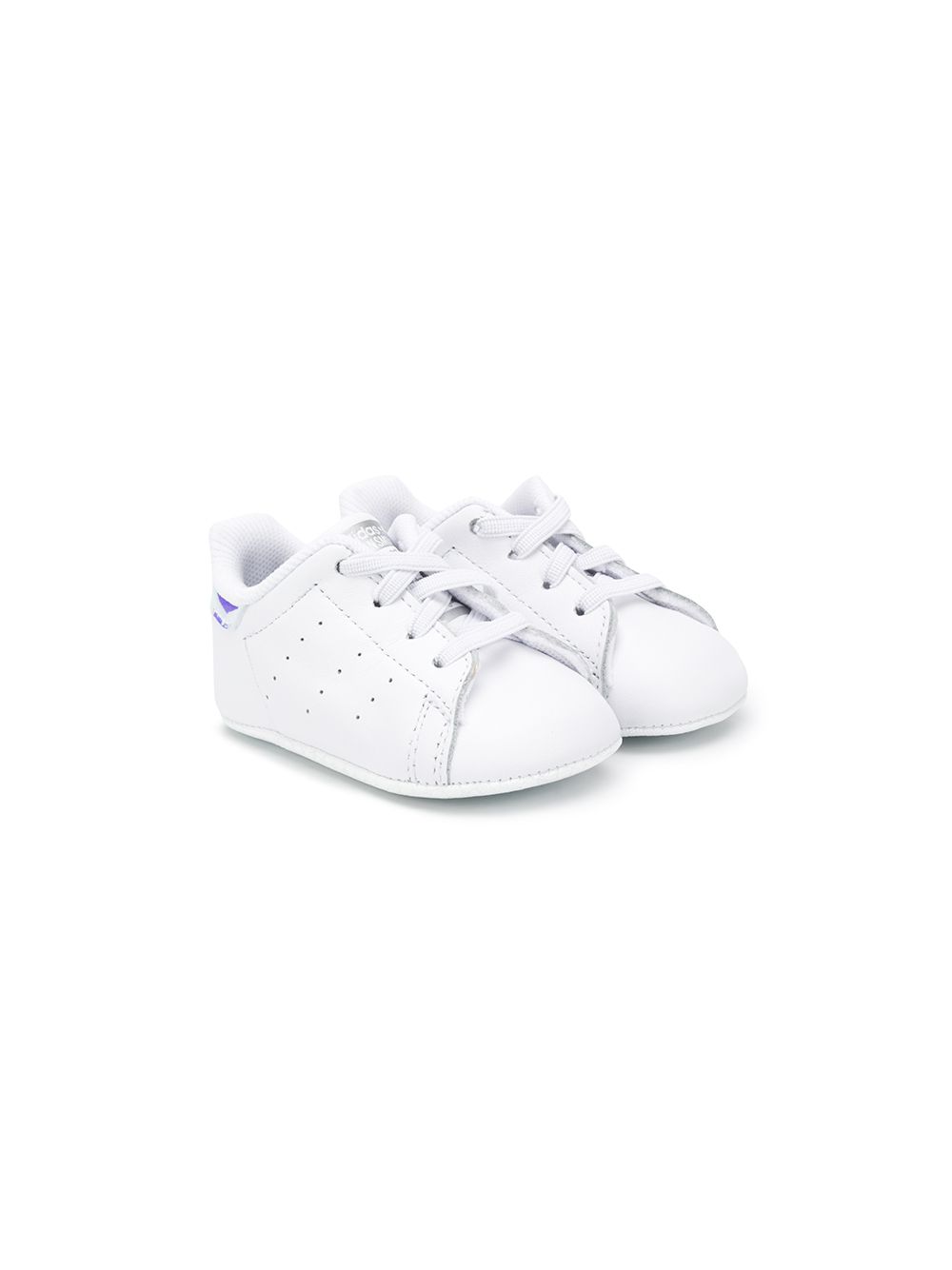 adidas Kids Stan Smith logo印花板鞋 - 白色