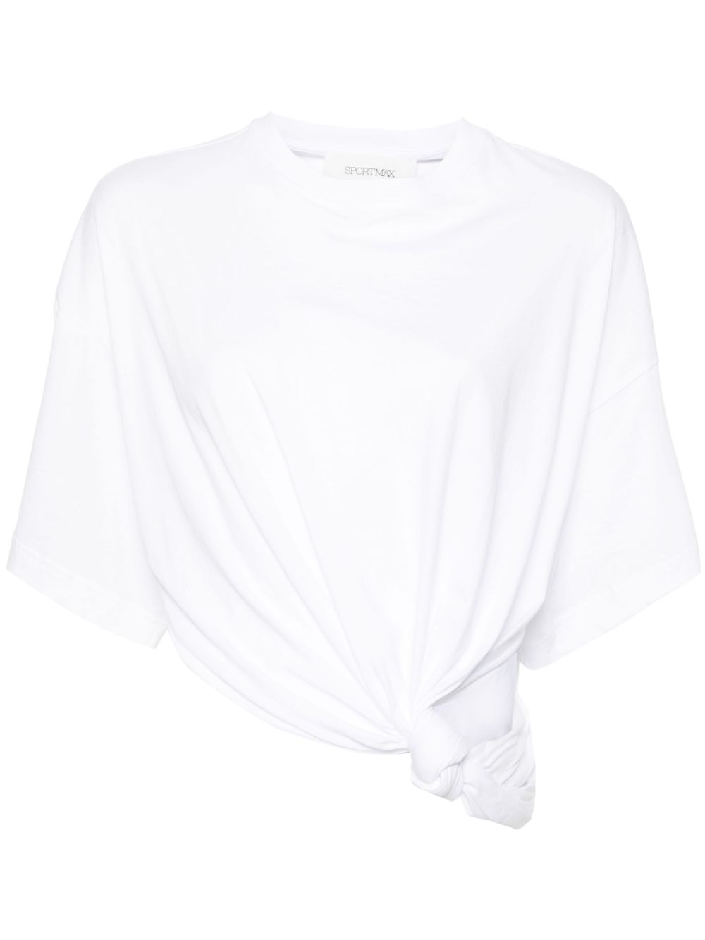 Sportmax Afgano knotted T-shirt - 白色