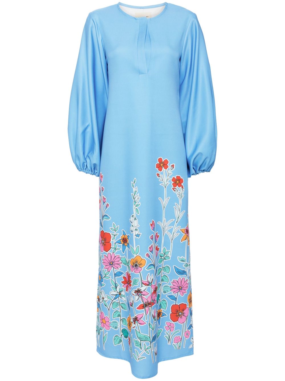 Bambah Hibiscus Tuscan 长罩衫裙 - 蓝色