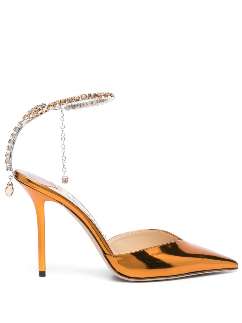 Jimmy Choo Saeda 皮质高跟鞋 - 橘色