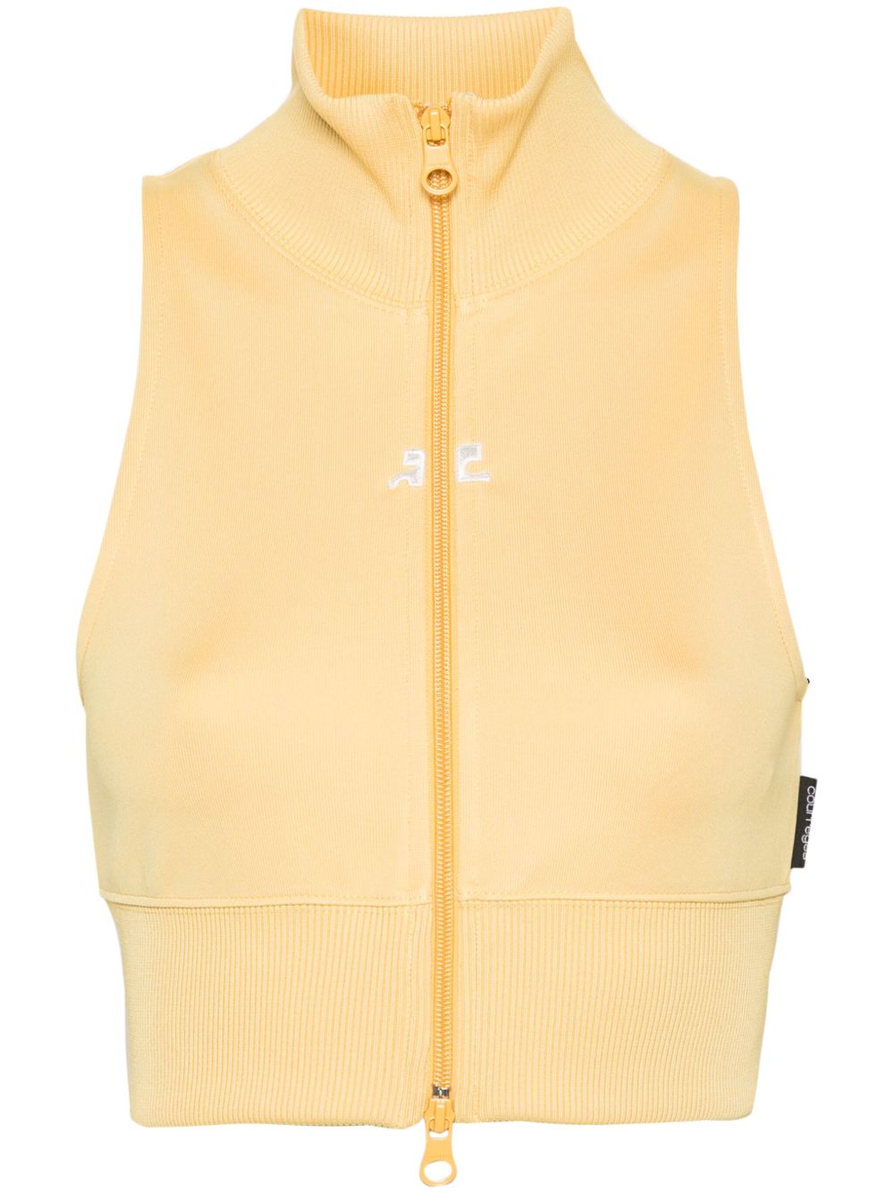 Courrèges Interlock 拉链短款上衣 - 黄色