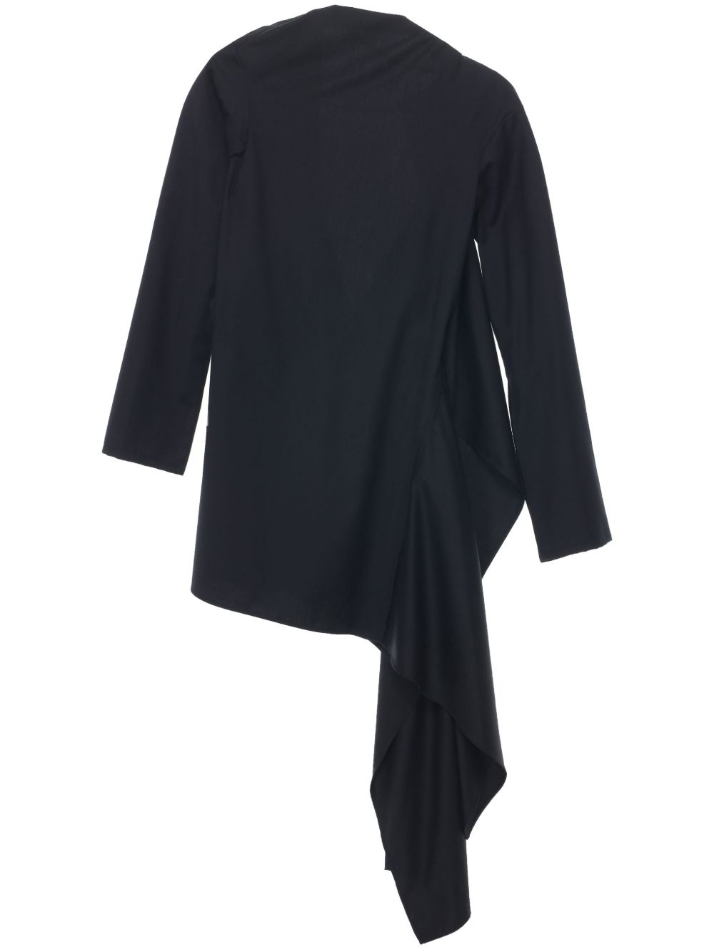 Ann Demeulemeester 不对称羊毛迷你连衣裙 - 黑色
