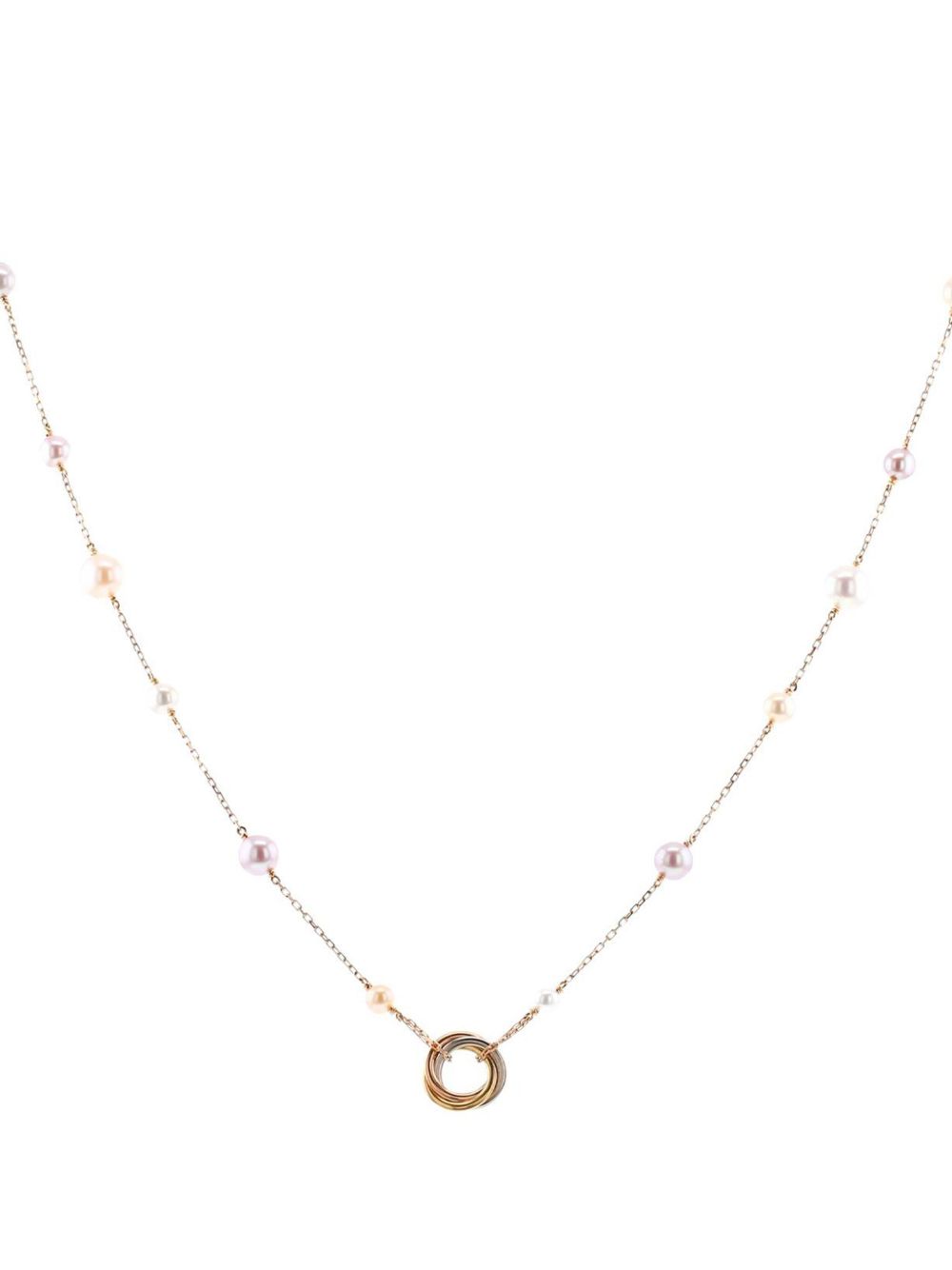 Cartier 18K黄金 Trinity 珍珠长款项链（2016年典藏款） - 金色