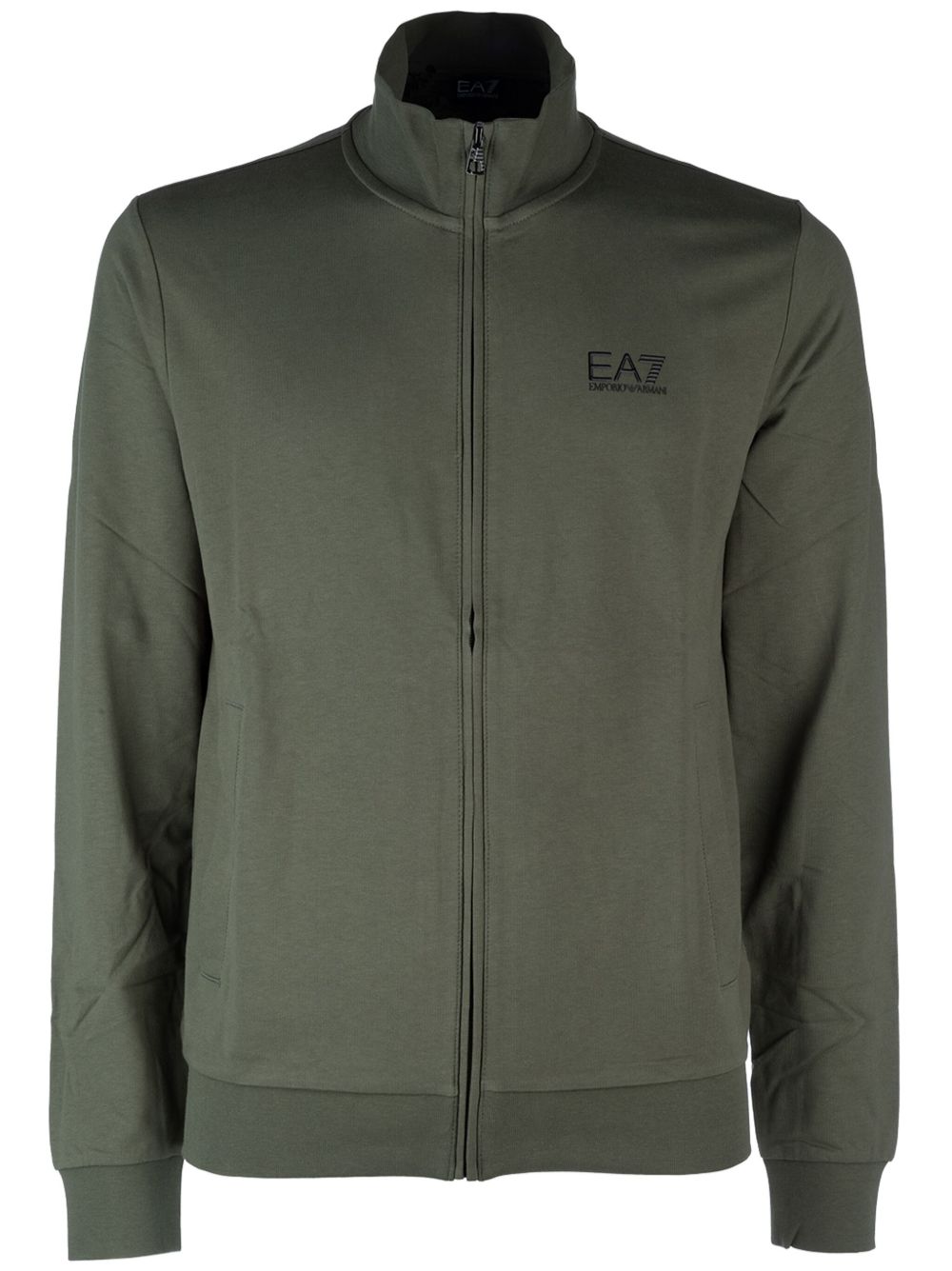 Ea7 Emporio Armani logo刺绣卫衣 - 绿色