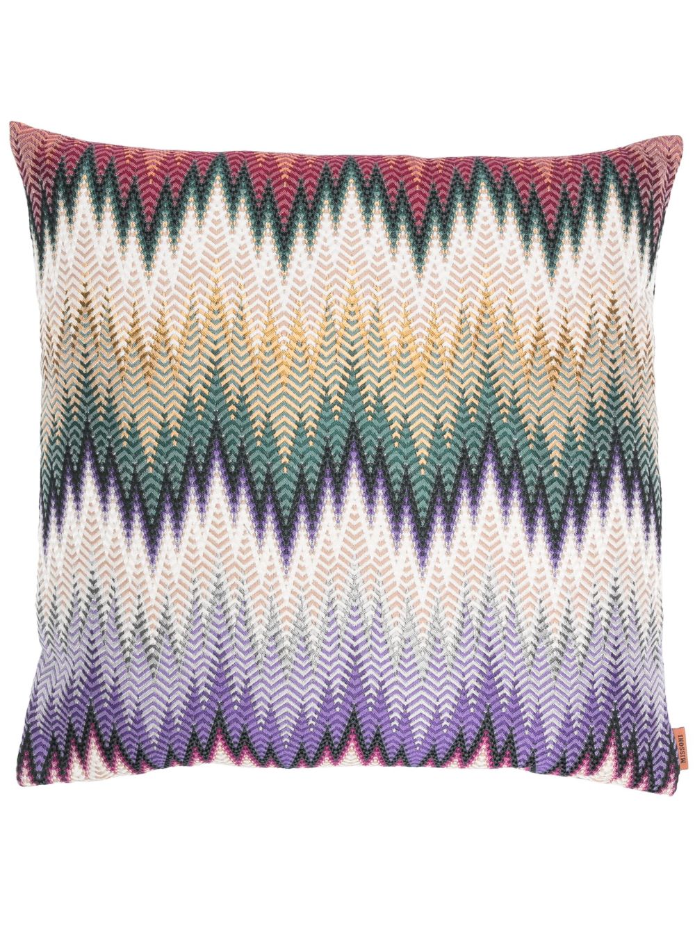 Missoni Home 编织Z字形图案抱枕 - 白色