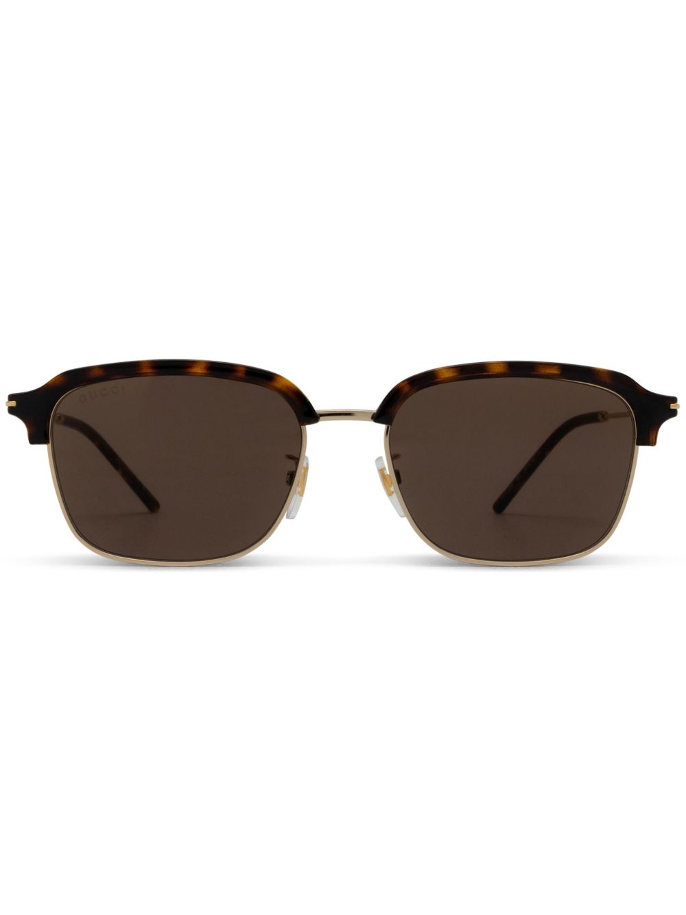 Gucci Eyewear Wayfarer 镜框太阳眼镜 - 褐色