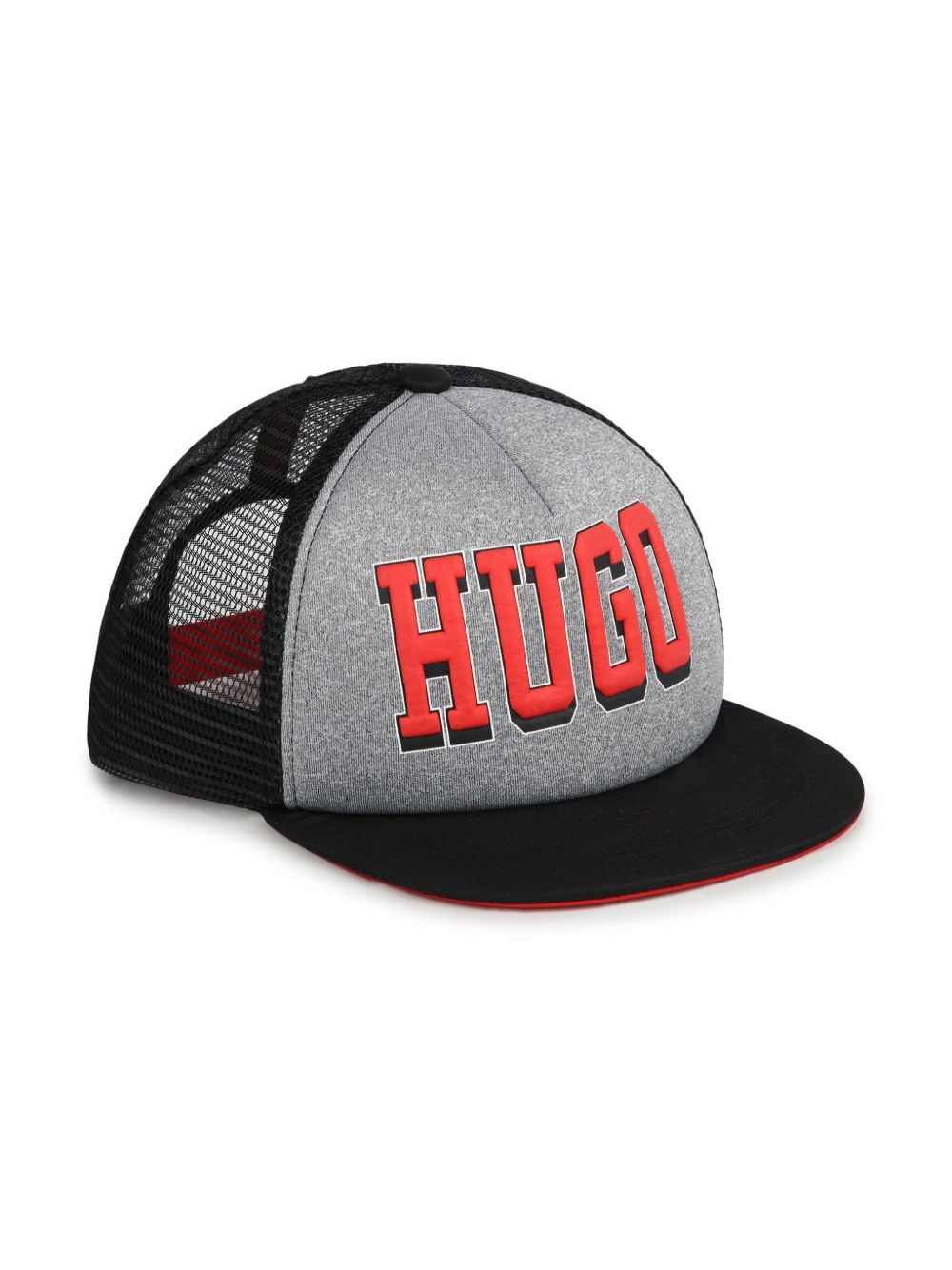 HUGO KIDS logo印花拼接棒球帽 - 黑色