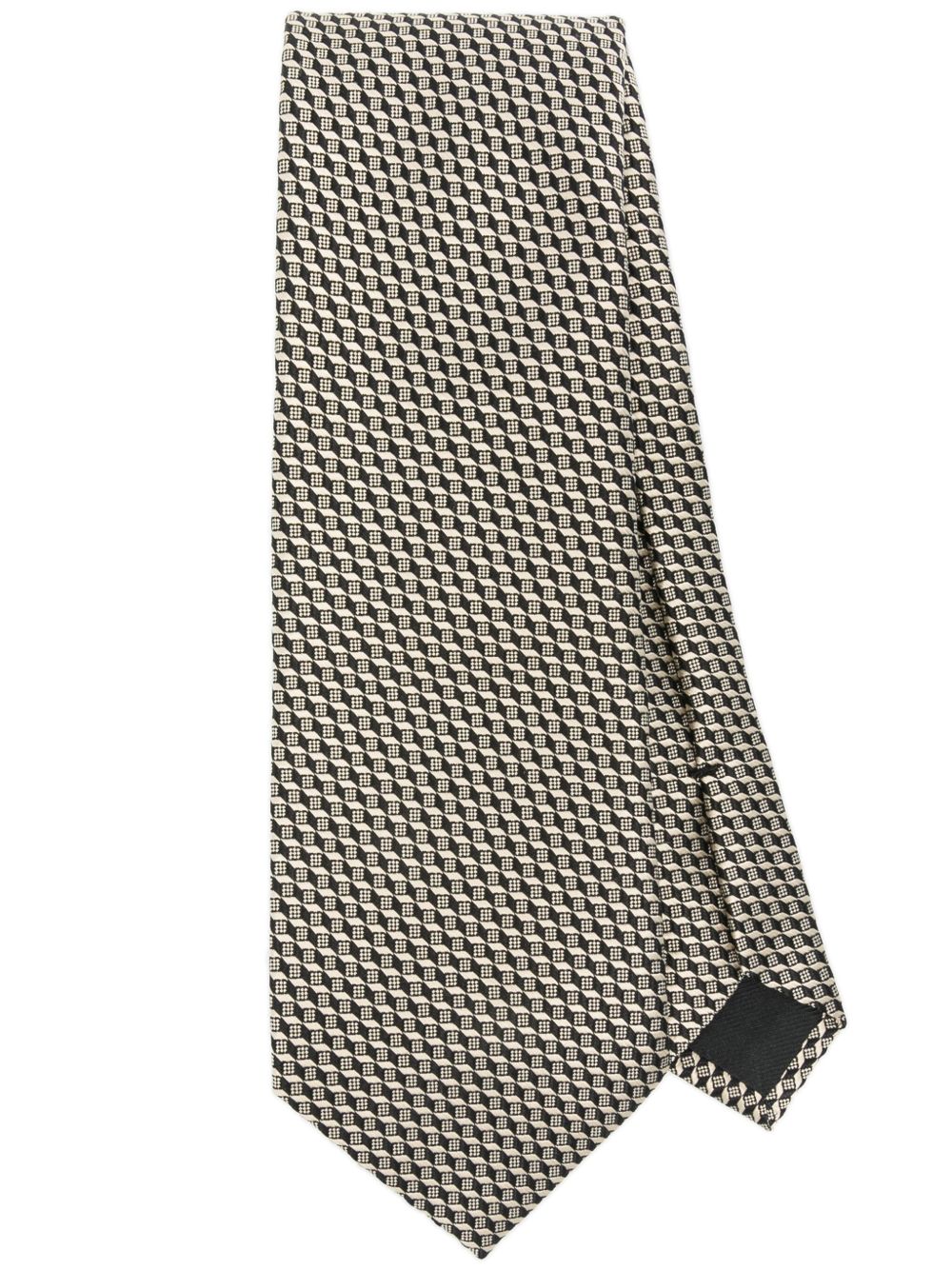 TOM FORD pattern-jacquard tie - 黑色