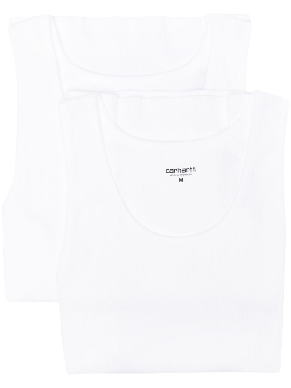 Carhartt WIP 密织罗纹坦克背心（两件装） - 白色