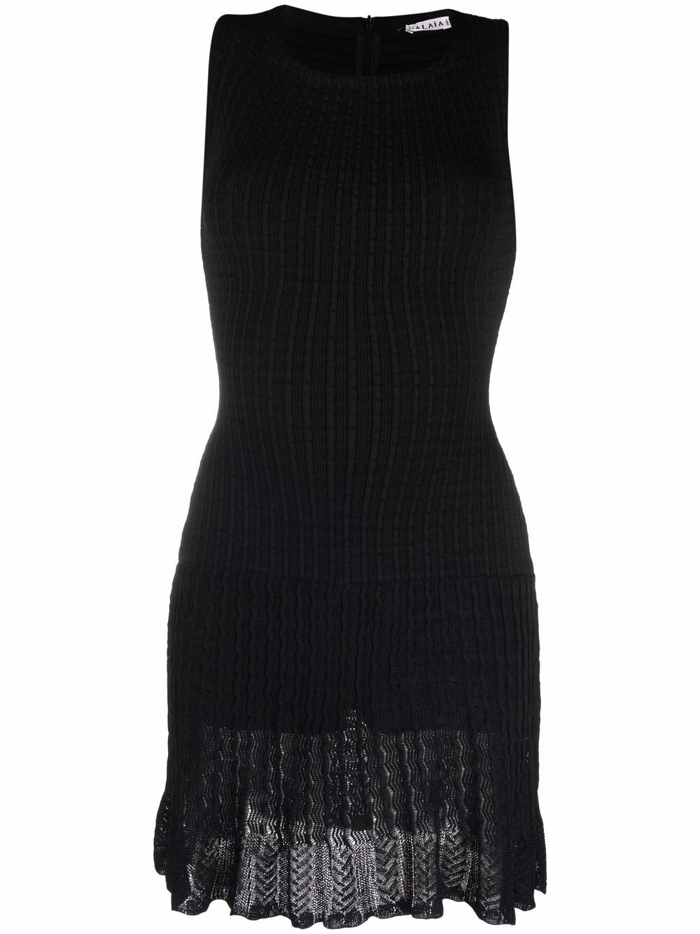 Alaïa Pre-Owned 针织贴身连衣裙（1980年代典藏款） - 黑色