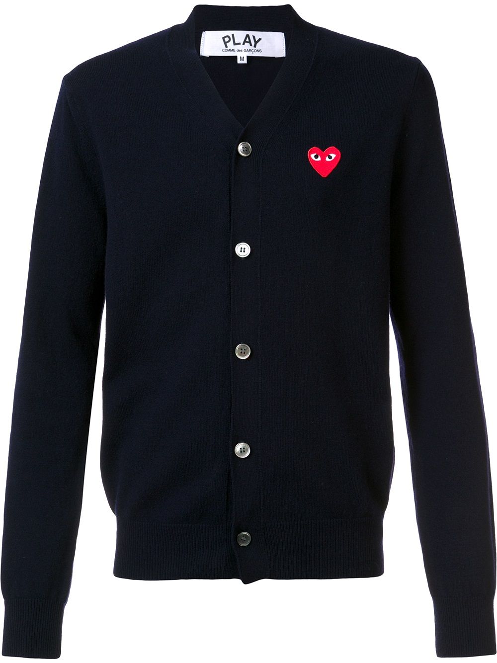 Comme Des Garçons Play 心形刺绣开衫 - 蓝色