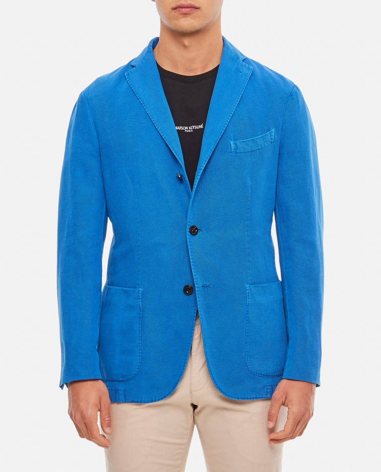 Boglioli Single-breasted Jacket 2 Buttons In Cotton Canvas