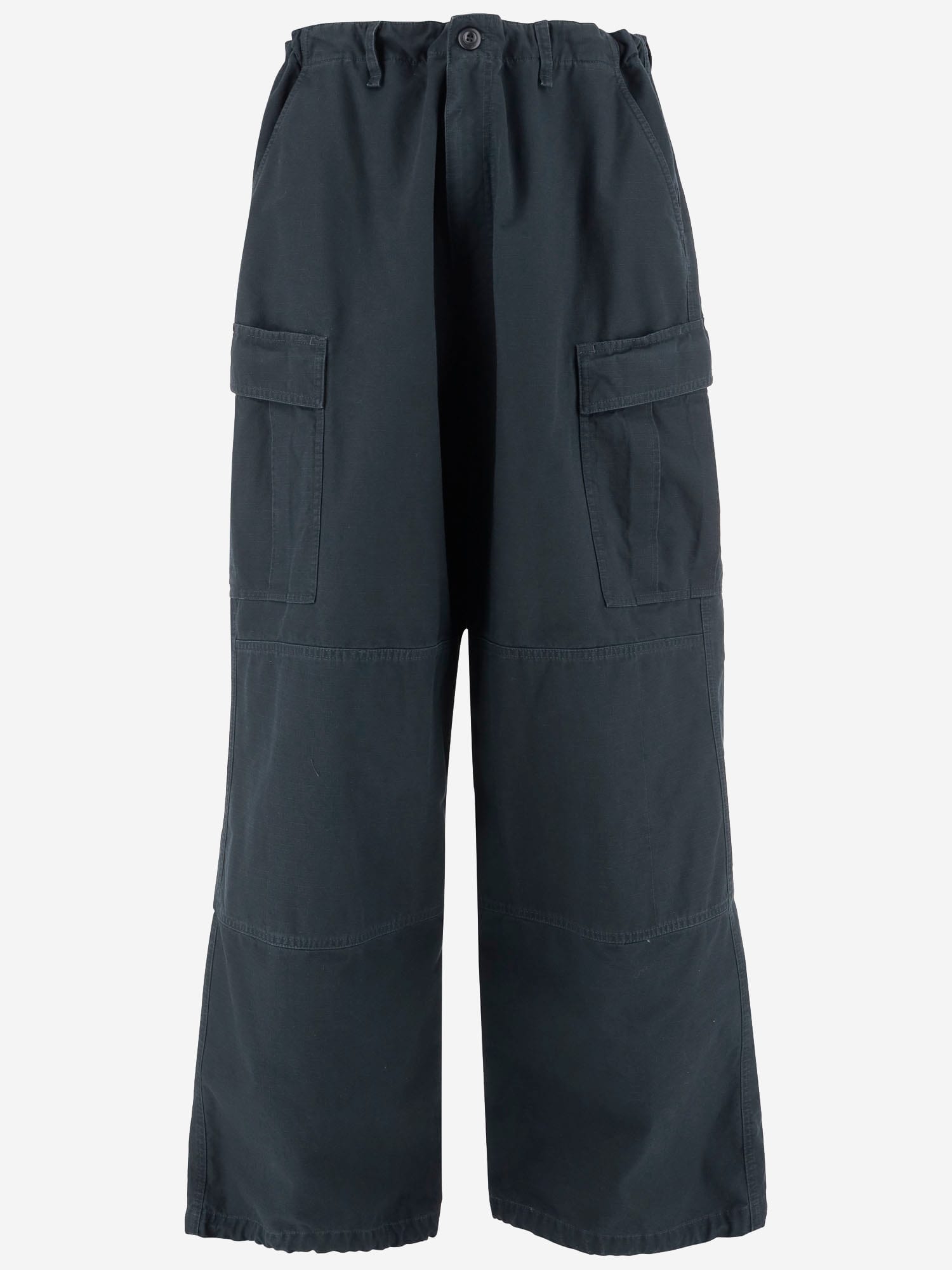 Balenciaga Navy Blue Cotton Cargo Pant