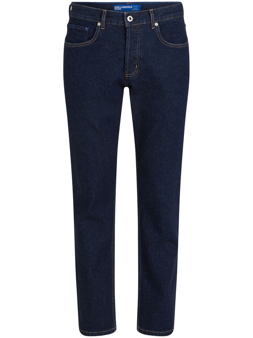 Karl Lagerfeld Jeans 中腰锥形牛仔裤 - 蓝色