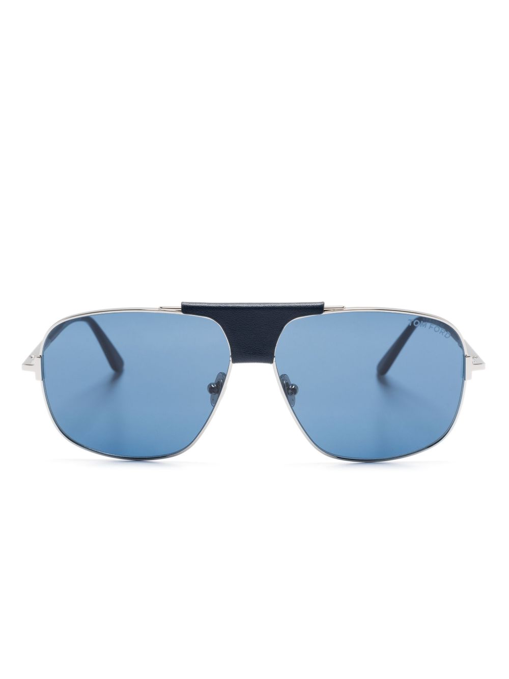 TOM FORD Eyewear 飞行员镜框太阳眼镜 - 蓝色