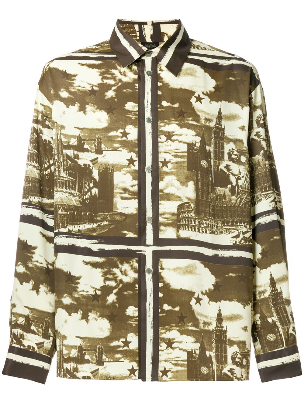 Jean Paul Gaultier Pre-Owned 古着伦敦印花衬衫 - 绿色