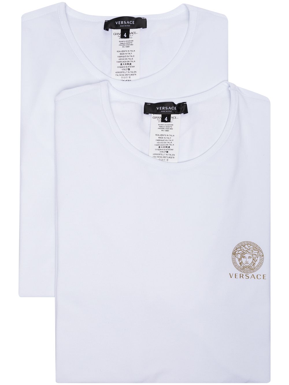 Versace Medusa Crest T恤（两件装） - 白色