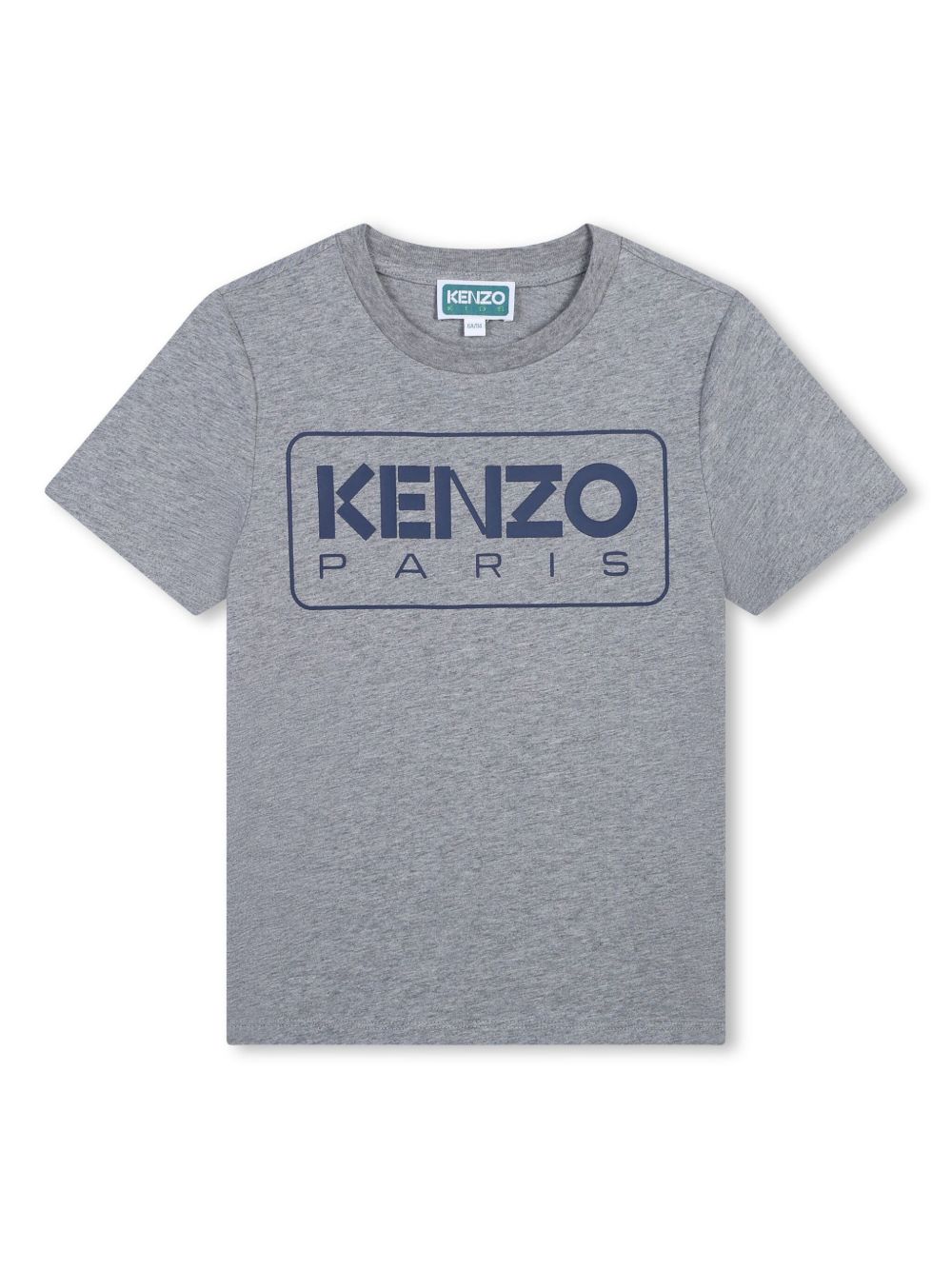 Kenzo Kids logo印花棉T恤 - 灰色